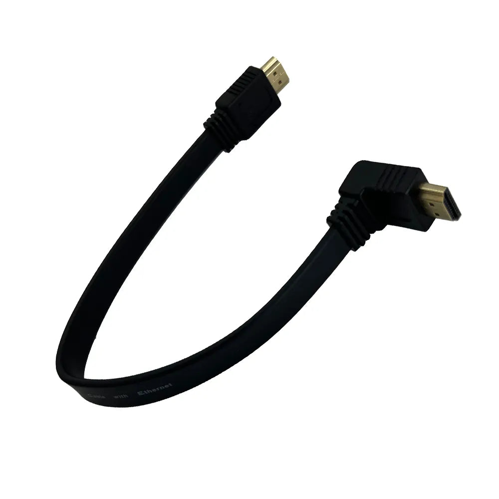 NATNEWAL HDMI connection cable,Angled HDMI cable 90-degree HDMI 2.0 cable short 30CM flat HDMI 2.0 cabl cord HDMI 2.0 4K 60Hz HDMI 2.0 A male to A male