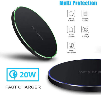 NATNEWAL 20W Wireless Charger Pad Stand for iPhone 14 13 12 11 Pro Samsung Xiaomi Phone Chargers Induction Fast Charging Dock Station